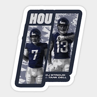 C.J. Stroud & Tank Dell Houston Area Code Sticker